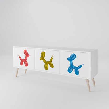 CHILDHOOD MEMORY Mobile TV a 3 Ante in Finitura Bianca