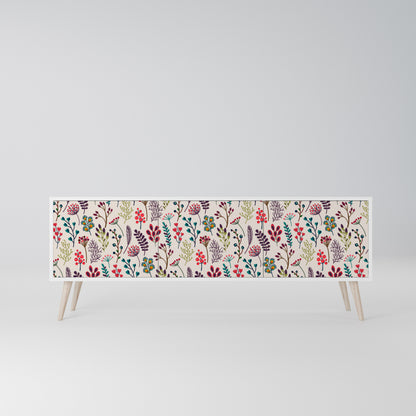 AUTUMN SUNDRIES 3-Door TV Stand in White Finish