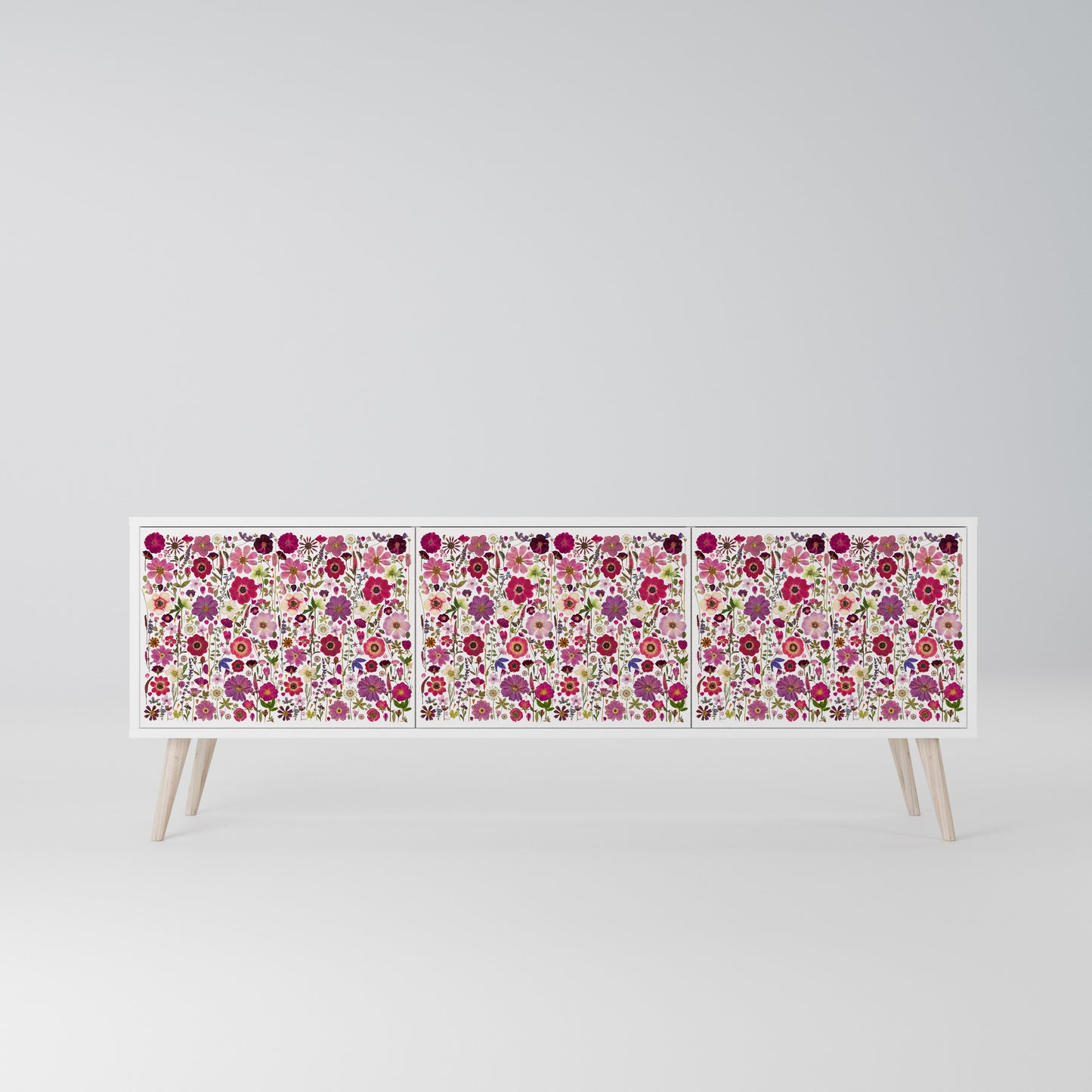 PETAL GARDEN Mobile TV a 3 Ante in Finitura Bianca