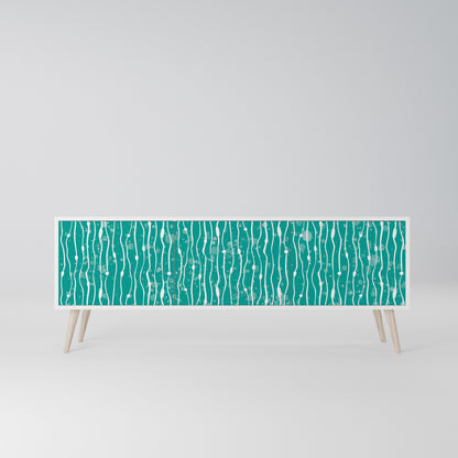 TURQUOISE RAIN Mobile TV a 3 Ante in Finitura Bianca
