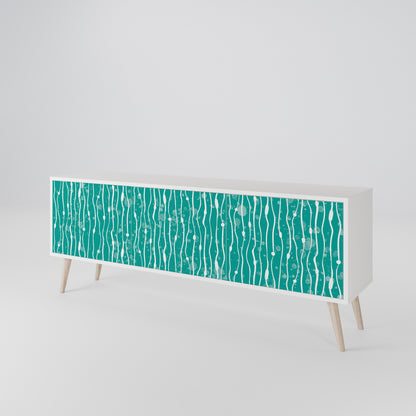 TURQUOISE RAIN Mobile TV a 3 Ante in Finitura Bianca