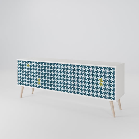 OUT OF CONTEXT 3-Door TV Stand in White Finish