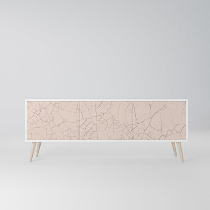 CERAMIC TEXTURE Mobile TV a 3 Ante in Finitura Bianca