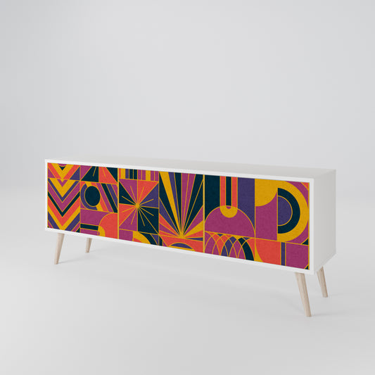 ELECTRIC PATTERNS Mobile TV a 3 Ante in Finitura Bianca