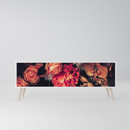 NEVERENDING BLOOM Mobile TV a 3 Ante in Finitura Bianca