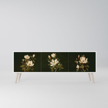 FLORAL NOIR Mobile TV a 3 Ante in Finitura Bianca