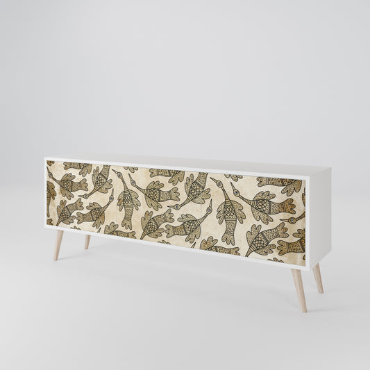 ALMONDINE SONGBIRD Mobile TV a 3 Ante in Finitura Bianca