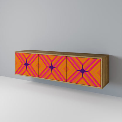 Mobile TV GEOMETRIC BRILLIANCE a 3 ante in effetto rovere