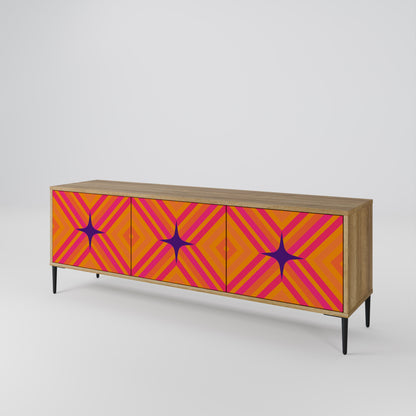 Mobile TV GEOMETRIC BRILLIANCE a 3 ante in effetto rovere