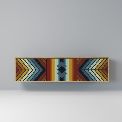 Mobile TV INDIGENO ZIGZAG a 3 ante in effetto rovere