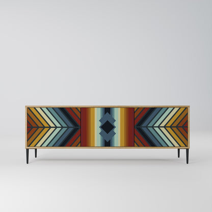 Mobile TV INDIGENO ZIGZAG a 3 ante in effetto rovere