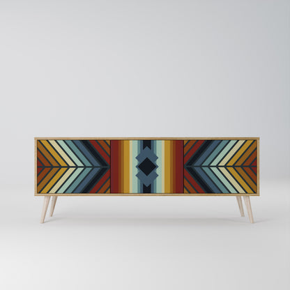 INDIGENOUS ZIGZAG Mobile TV a 3 Ante in Effetto Rovere
