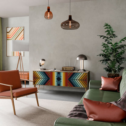 INDIGENOUS ZIGZAG Mobile TV a 3 Ante in Effetto Rovere