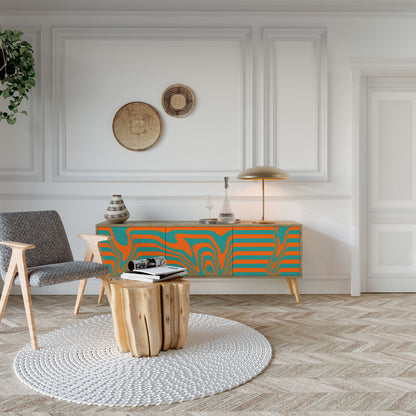 LINE COLLAPSE Mobile TV a 3 Ante in Effetto Rovere