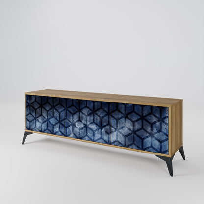 Mobile TV CUBIC MIST a 3 ante in effetto rovere