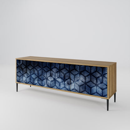 Mobile TV CUBIC MIST a 3 ante in effetto rovere