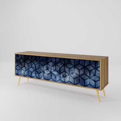 Mobile TV CUBIC MIST a 3 ante in effetto rovere