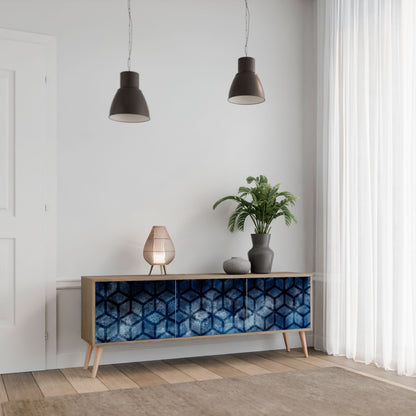 Mobile TV CUBIC MIST a 3 ante in effetto rovere
