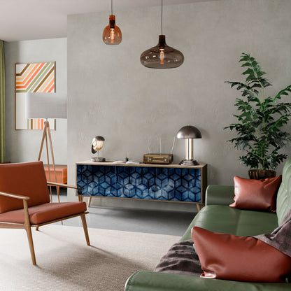 Mobile TV CUBIC MIST a 3 ante in effetto rovere
