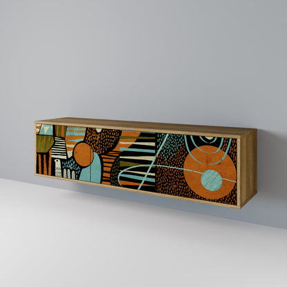 Mobile TV GEODE GLIMMER a 3 ante in effetto rovere