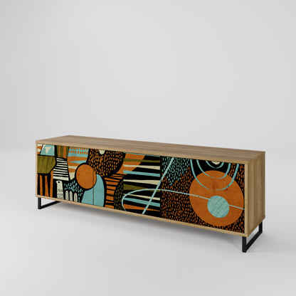 Mobile TV GEODE GLIMMER a 3 ante in effetto rovere