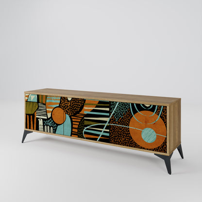 Mobile TV GEODE GLIMMER a 3 ante in effetto rovere