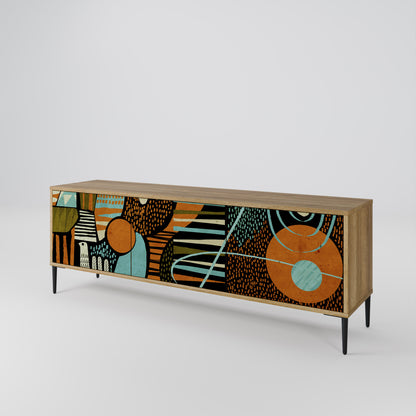 Mobile TV GEODE GLIMMER a 3 ante in effetto rovere