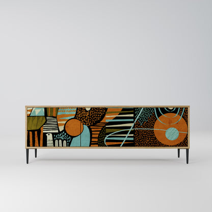 Mobile TV GEODE GLIMMER a 3 ante in effetto rovere