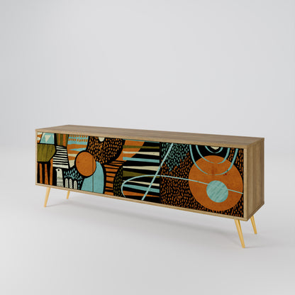 Mobile TV GEODE GLIMMER a 3 ante in effetto rovere