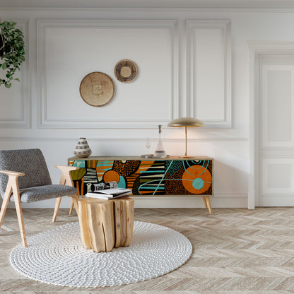 Mobile TV GEODE GLIMMER a 3 ante in effetto rovere