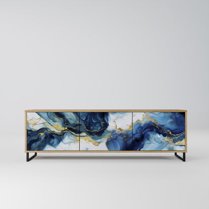 Mobile TV INKY MARBLE a 3 ante in effetto rovere