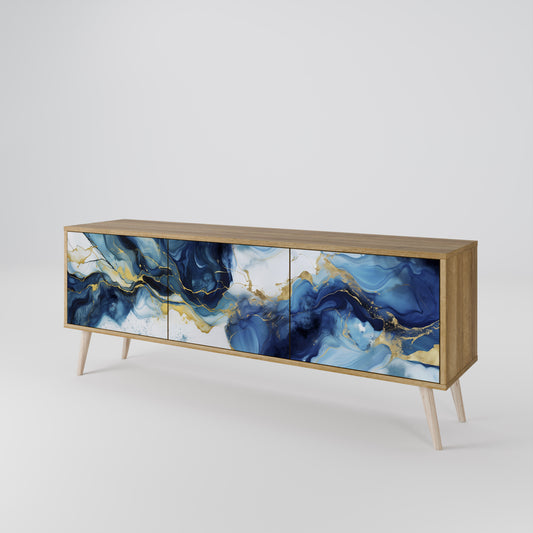 Mobile TV INKY MARBLE a 3 ante in effetto rovere