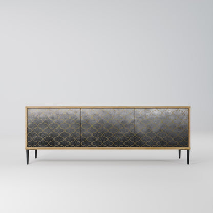 Mobile TV TESSELATED GRAYISH a 3 ante in effetto rovere