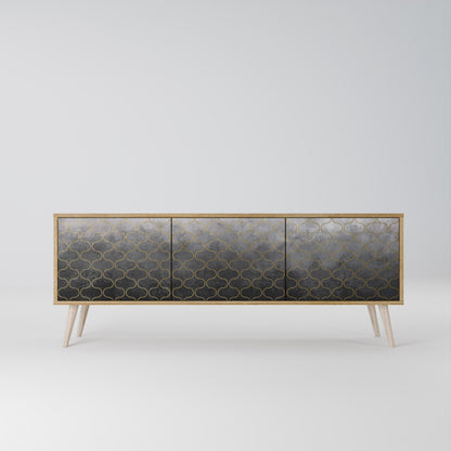 TESSELATED GRAYISH Mobile TV a 3 Ante in Effetto Rovere