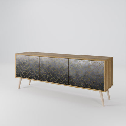 TESSELATED GRAYISH Mobile TV a 3 Ante in Effetto Rovere