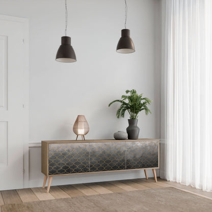 TESSELATED GRAYISH Mobile TV a 3 Ante in Effetto Rovere