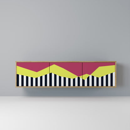 Mobile TV PIANO FANTASY a 3 ante in effetto rovere