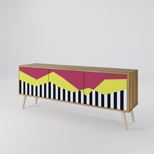 Mobile TV PIANO FANTASY a 3 ante in effetto rovere