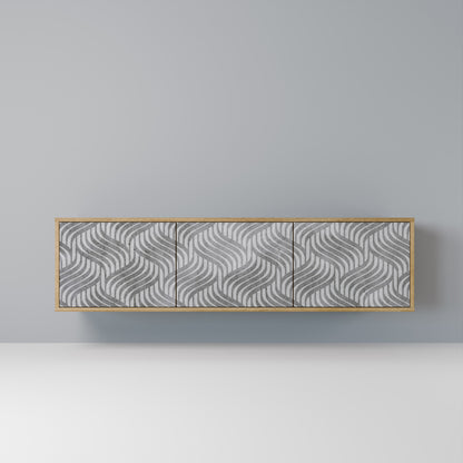 CONCRETE MOVEMENT Mobile TV a 3 ante in effetto rovere