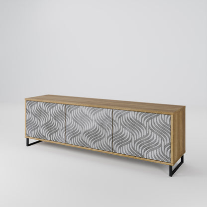 CONCRETE MOVEMENT Mobile TV a 3 ante in effetto rovere