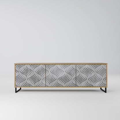 CONCRETE MOVEMENT Mobile TV a 3 ante in effetto rovere