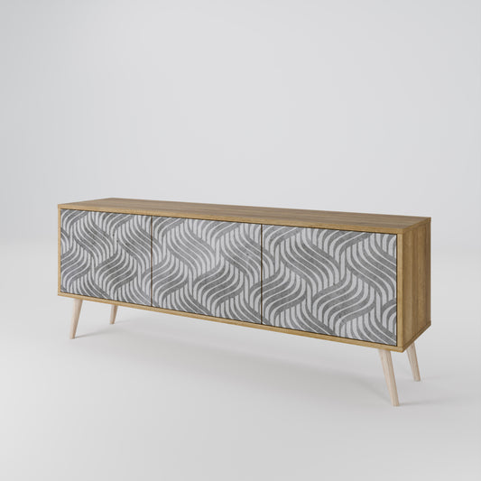 CONCRETE MOVEMENT Mobile TV a 3 ante in effetto rovere