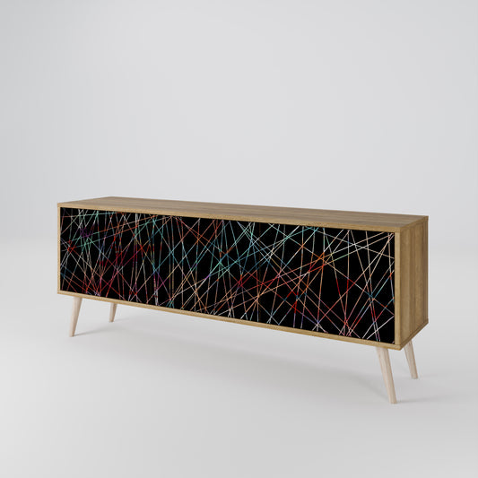 Mobile TV LUMINOUS SNARE a 3 ante in effetto rovere