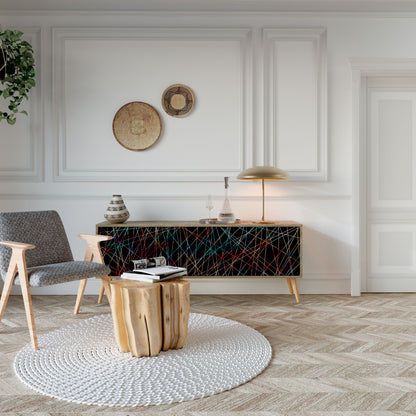 Mobile TV LUMINOUS SNARE a 3 ante in effetto rovere