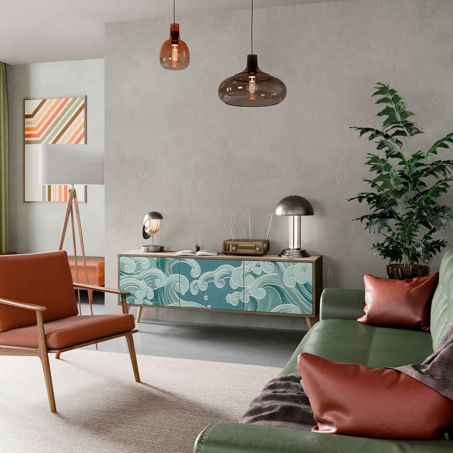 ASIAN SWAY Mobile TV a 3 Ante in Effetto Rovere