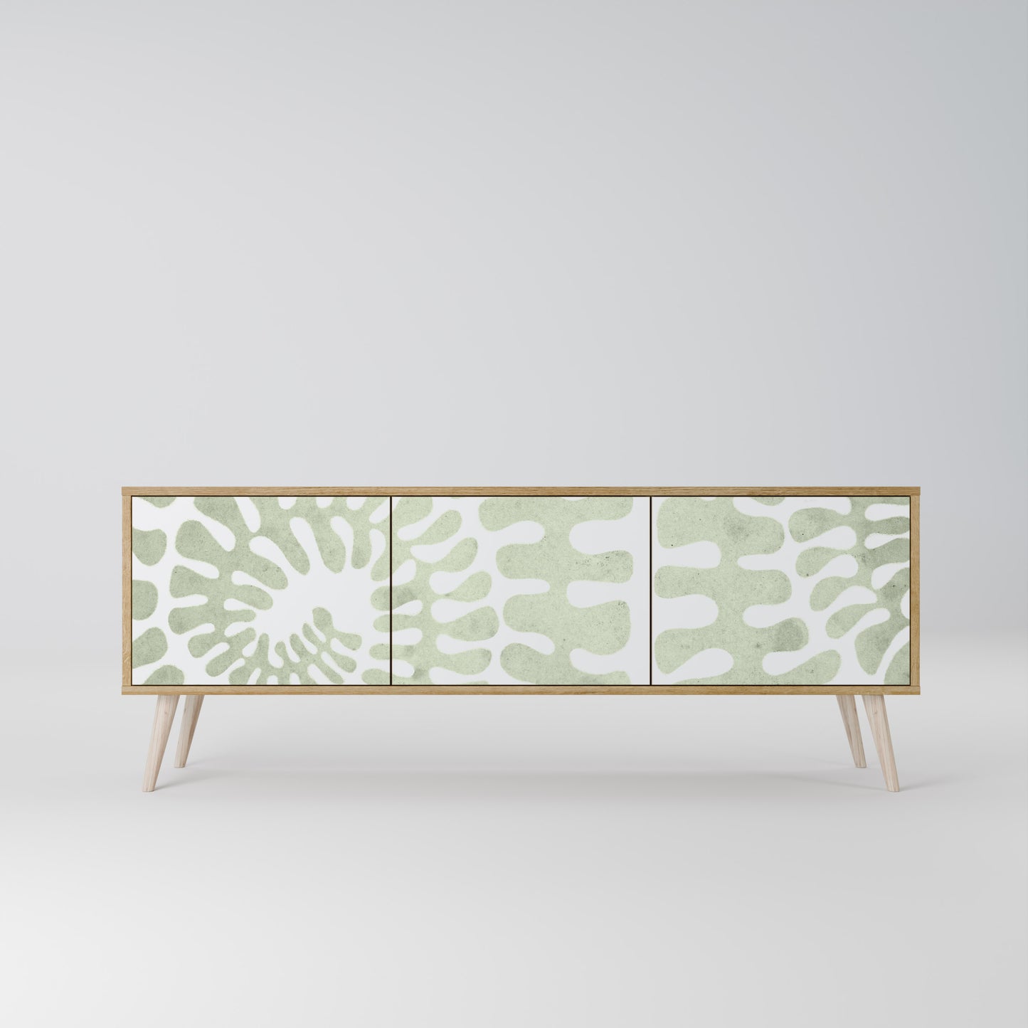 HELIX DANCE 3-Door TV Stand in Oak Effect