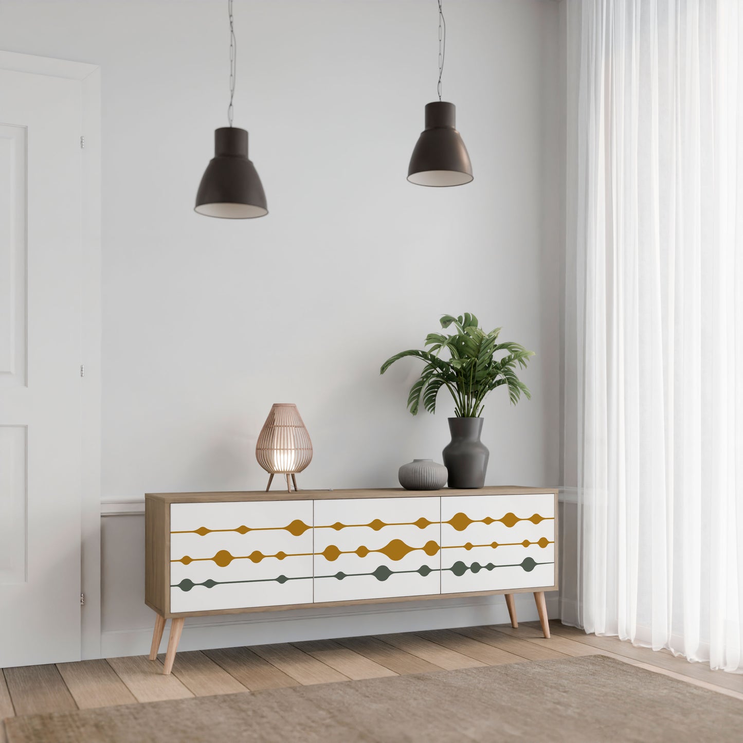 VIVID TONE Mobile TV a 3 Ante in Effetto Rovere