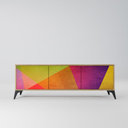 Mobile TV VIVID GEOMETRY a 3 ante in effetto rovere