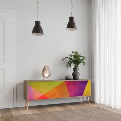 VIVID GEOMETRY Mobile TV a 3 Ante in Effetto Rovere