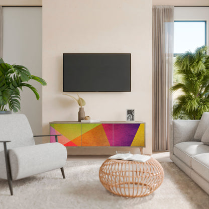 VIVID GEOMETRY Mobile TV a 3 Ante in Effetto Rovere